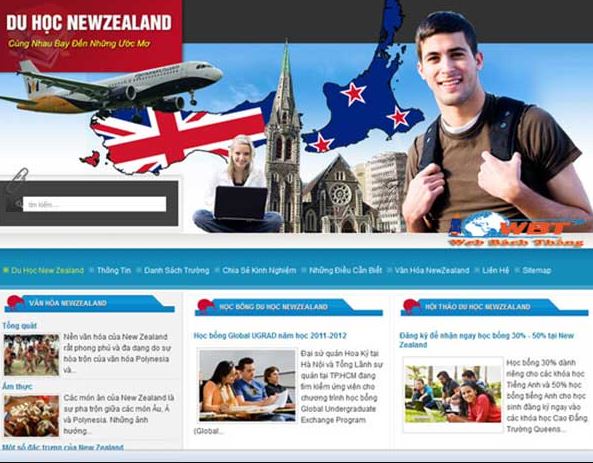 thiết kế website du học chuyên nghiệp, chuẩn SEO